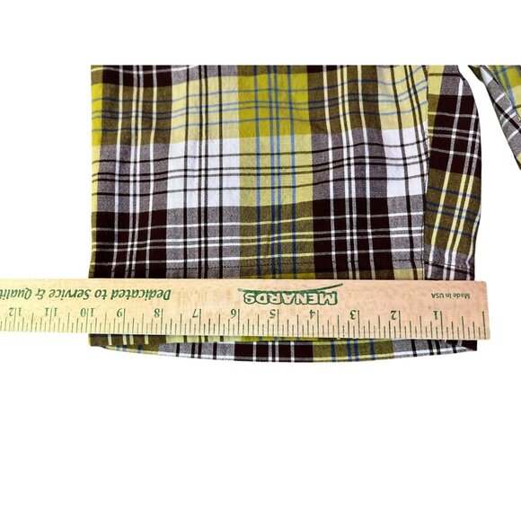 Billabong Shorts Juniors 9 Used Brown Plaid Y2K - Picture 12 of 12